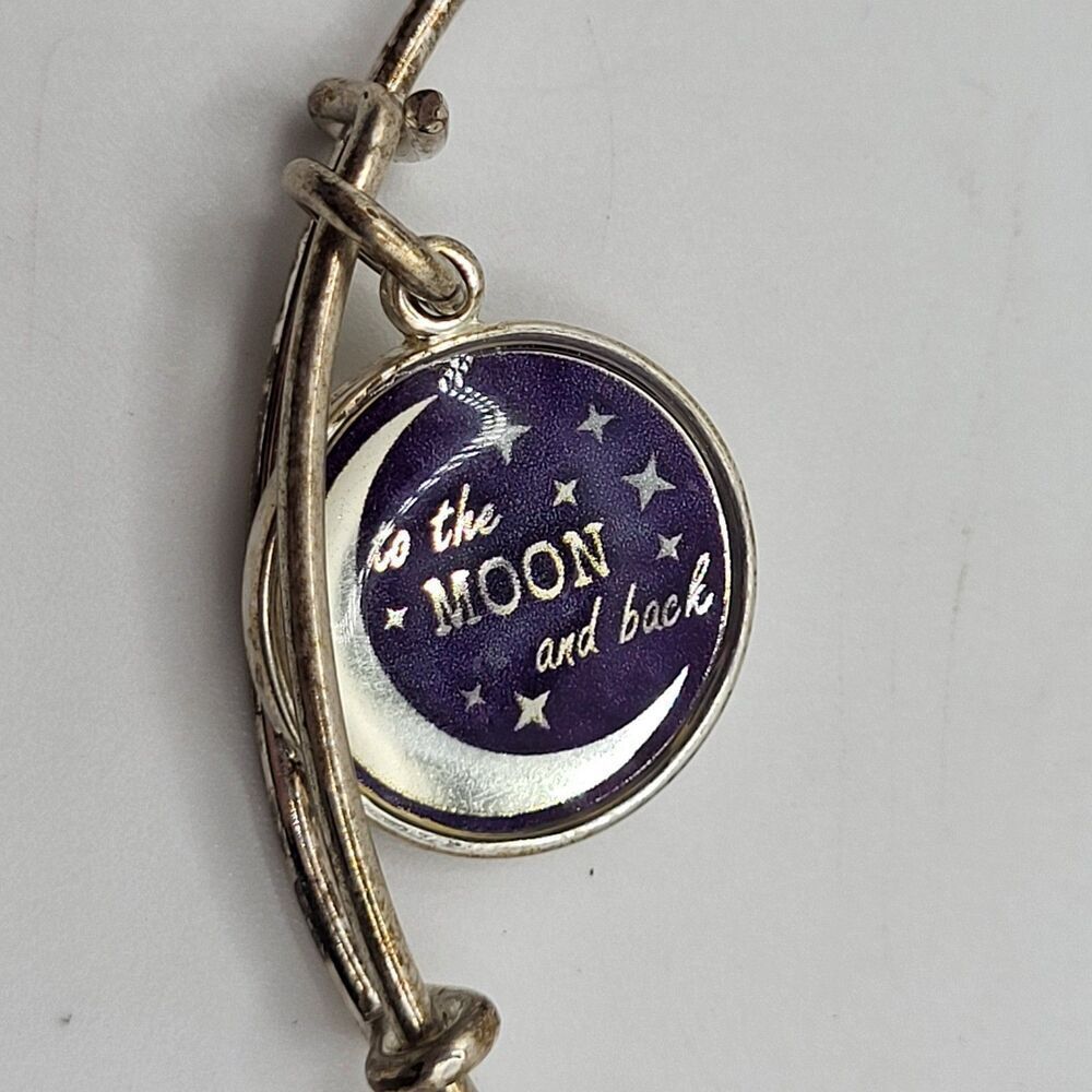 Alex & Ani Silvertone Stellar Love To The Moon & Back Bracelet 2015